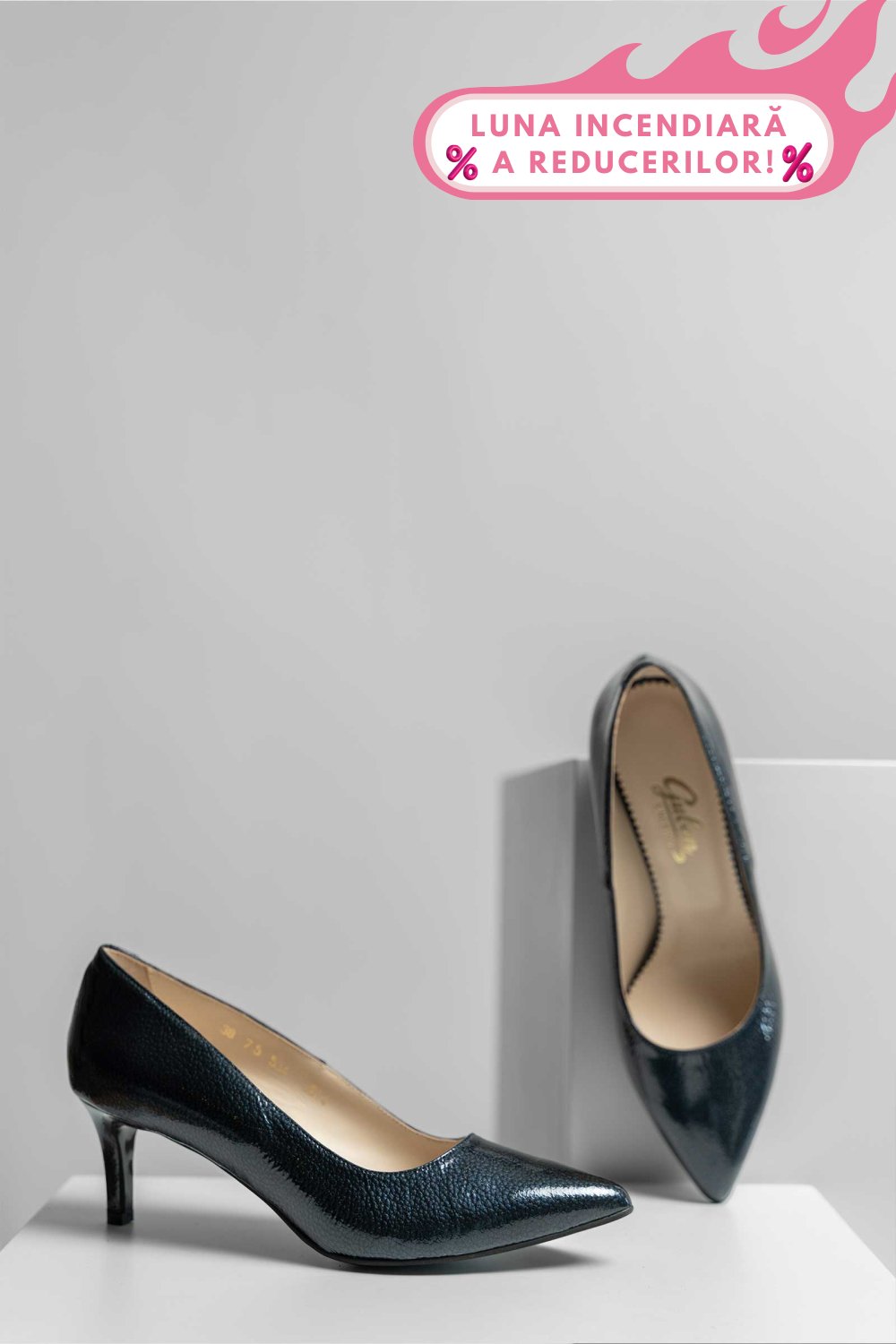 PANTOFI DAMA GUBAN PIELE NATURALA LACUITA BLEUMARIN 3S77514