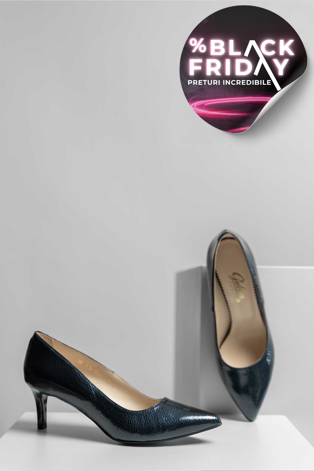 PANTOFI DAMA GUBAN PIELE NATURALA LACUITA BLEUMARIN 3S77514