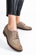 PANTOFI CASUAL DAMA PIELE NATURALA GRI 5S77671