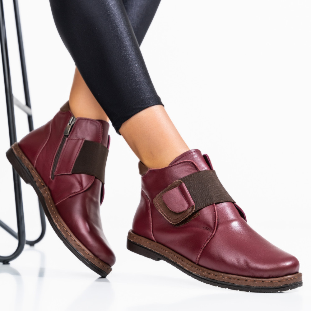 GHETE BORDO MARO PIELE NATURALA APCKA19077