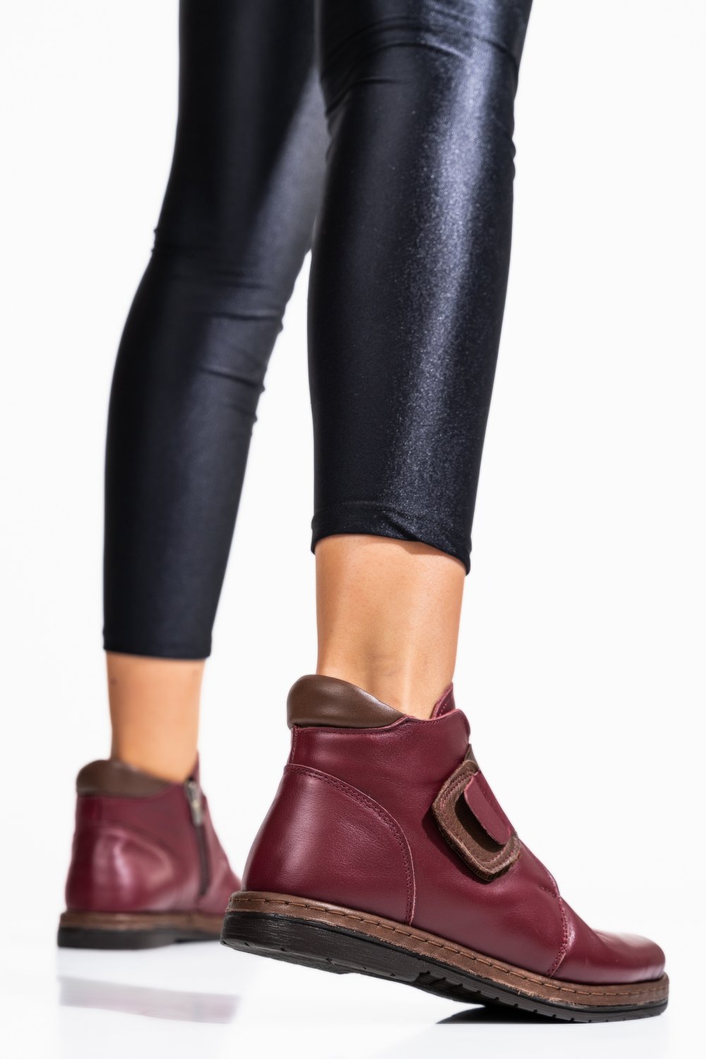 GHETE BORDO MARO PIELE NATURALA APCKA19077