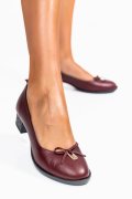 PANTOFI BORDO PIELE NATURALA 0PC63