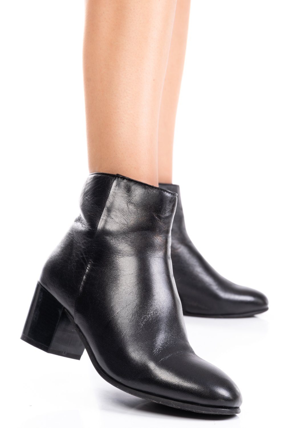 GHETE DAMA PIELE NATURALA NEGRE TOC MIC 7S77786