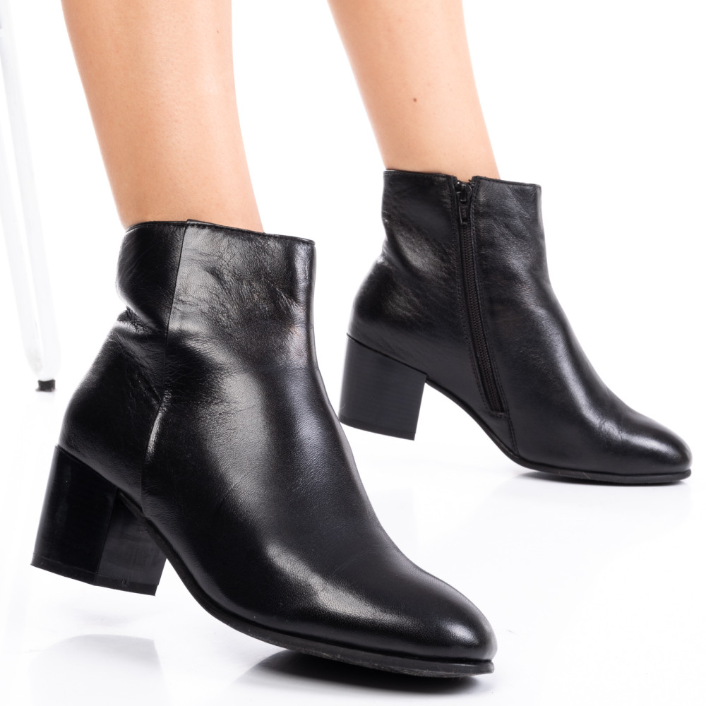 GHETE DAMA PIELE NATURALA NEGRE TOC MIC 7S77786