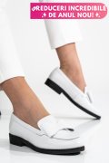 MOCASINI ALBI PIELE NATURALA 2S77110
