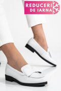 MOCASINI ALBI PIELE NATURALA 2S77110