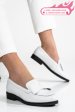 Mocasini albi piele naturala 2s77110