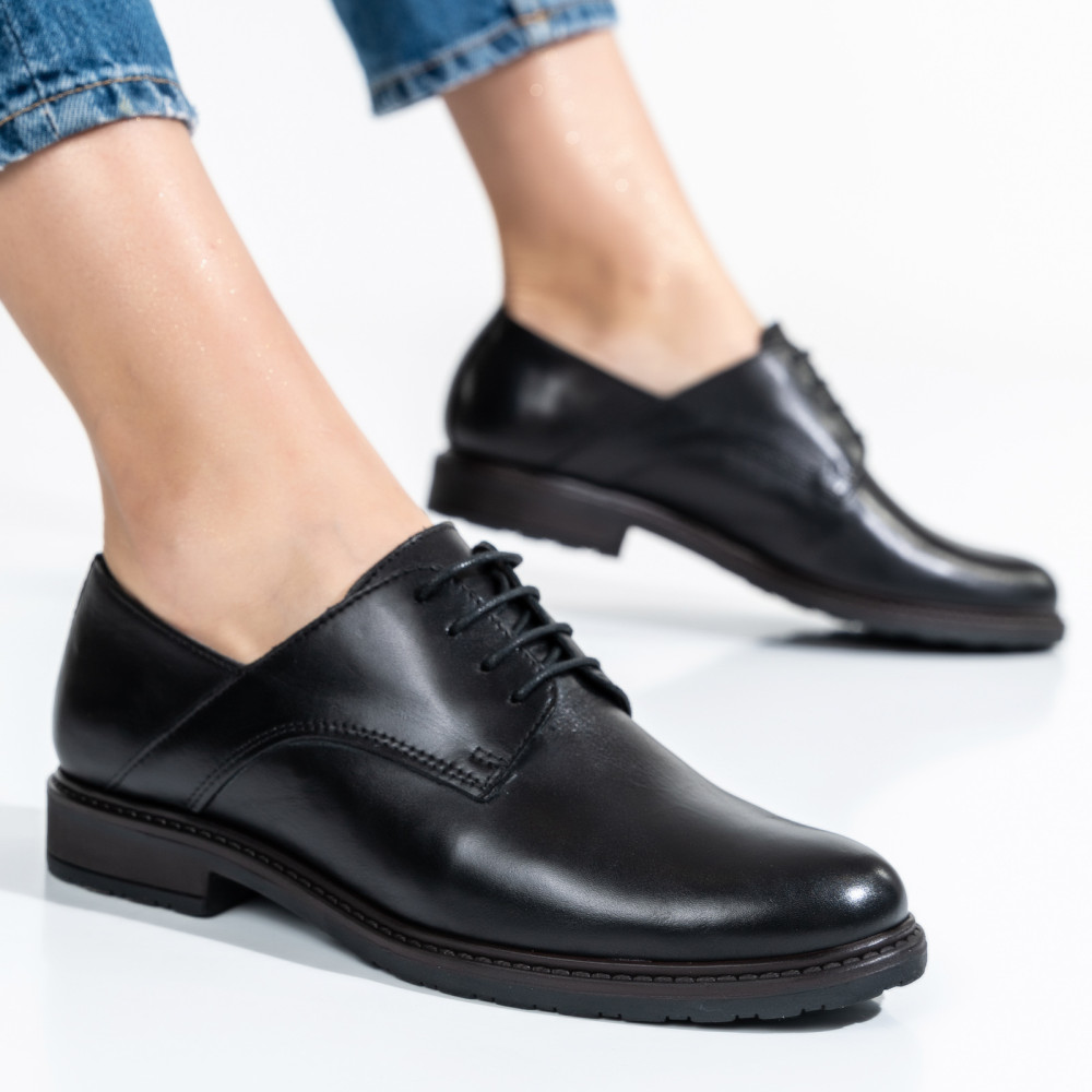 PANTOFI FEMEI PIELE NATURALA NEGRI 0S77027