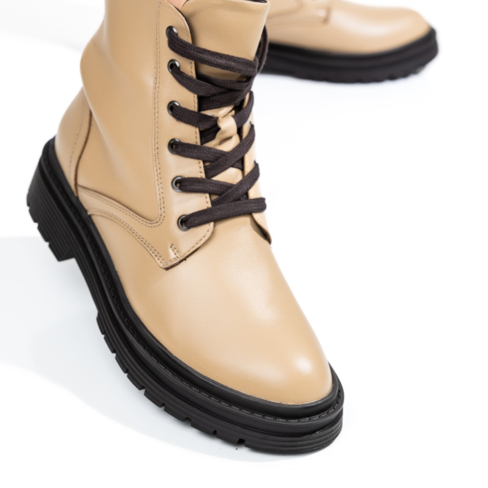 GHETE DAMA PIELE NATURALA BEJ 8S77514