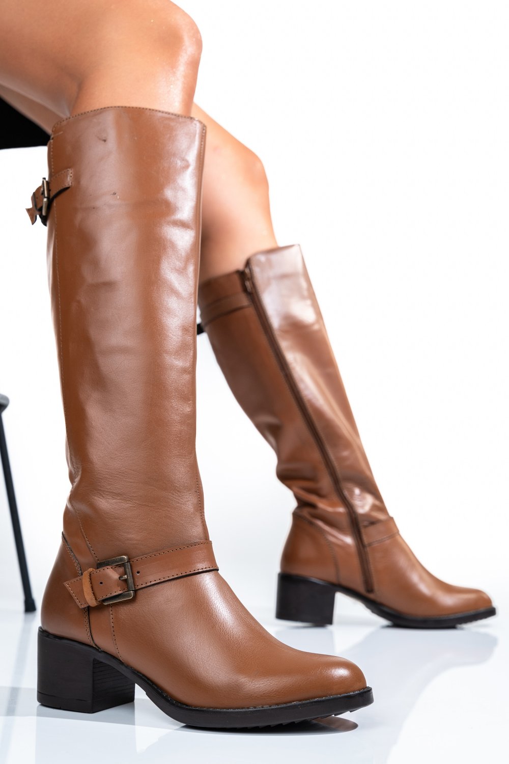 CIZME DAMA PIELE NATURALA MARO DESCHIS 7S77847