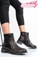 Ghete dama de iarna piele naturala maro inchis captusite  7s77604