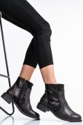 GHETE DAMA DE IARNA PIELE NATURALA MARO INCHIS CAPTUSITE  7S77604