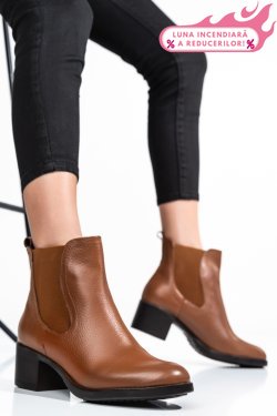 GHETE DAMA PIELE NATURALA CAMEL TOC MIC 7S77845