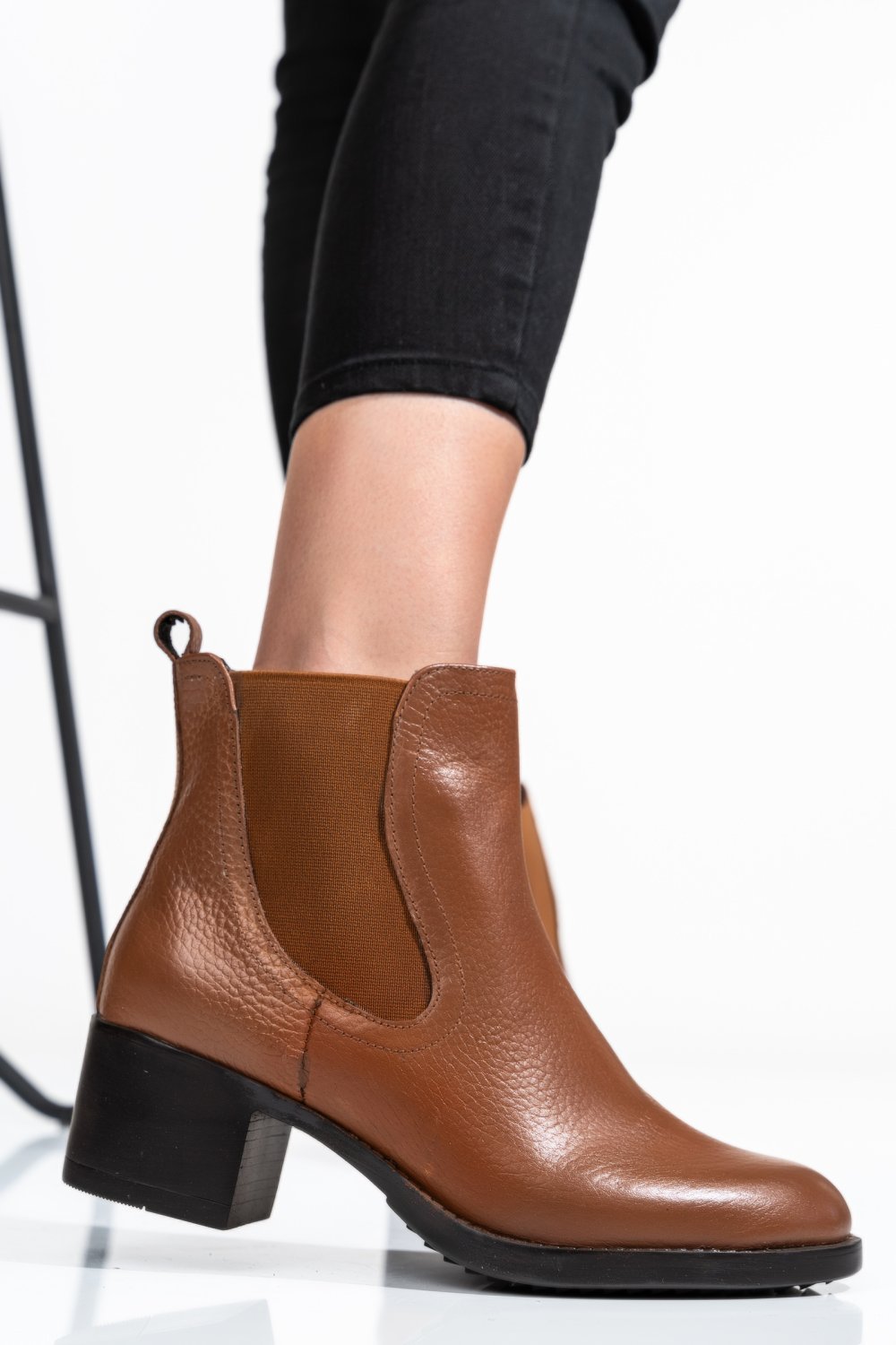 GHETE DAMA PIELE NATURALA CAMEL TOC MIC 7S77845
