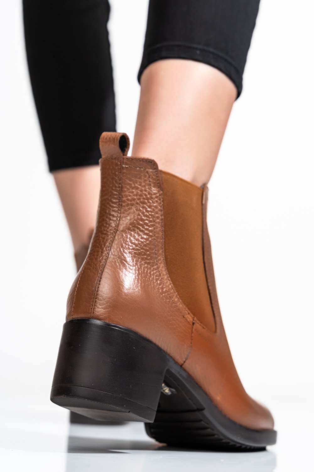 GHETE DAMA PIELE NATURALA CAMEL TOC MIC 7S77845