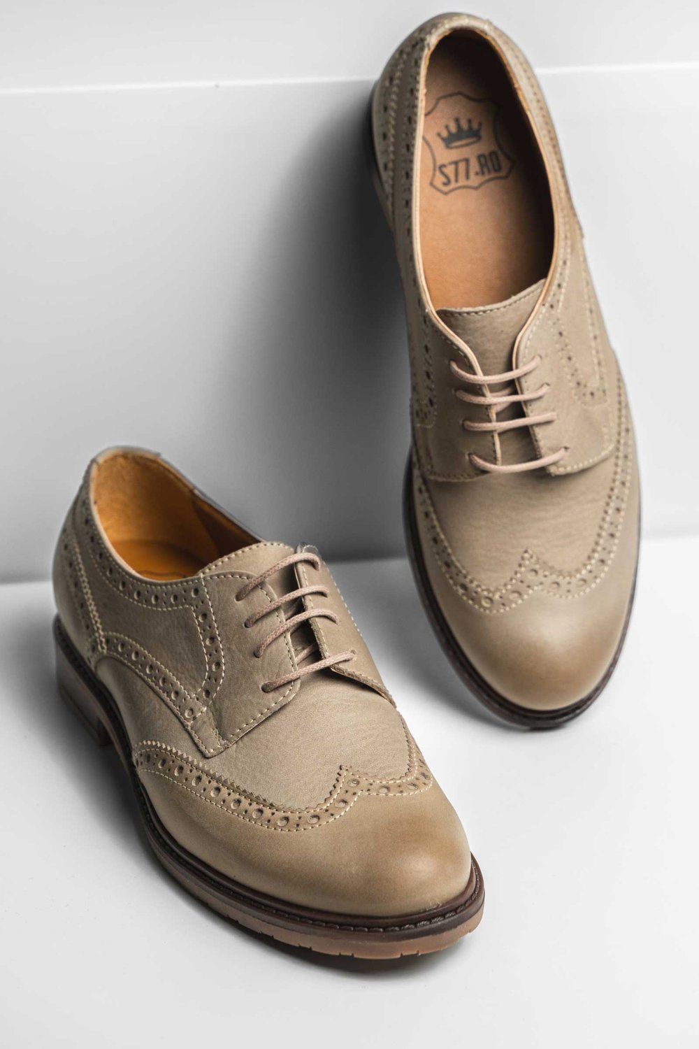 PANTOFI CASUAL DAMA PIELE NATURALA GRI 5S77671