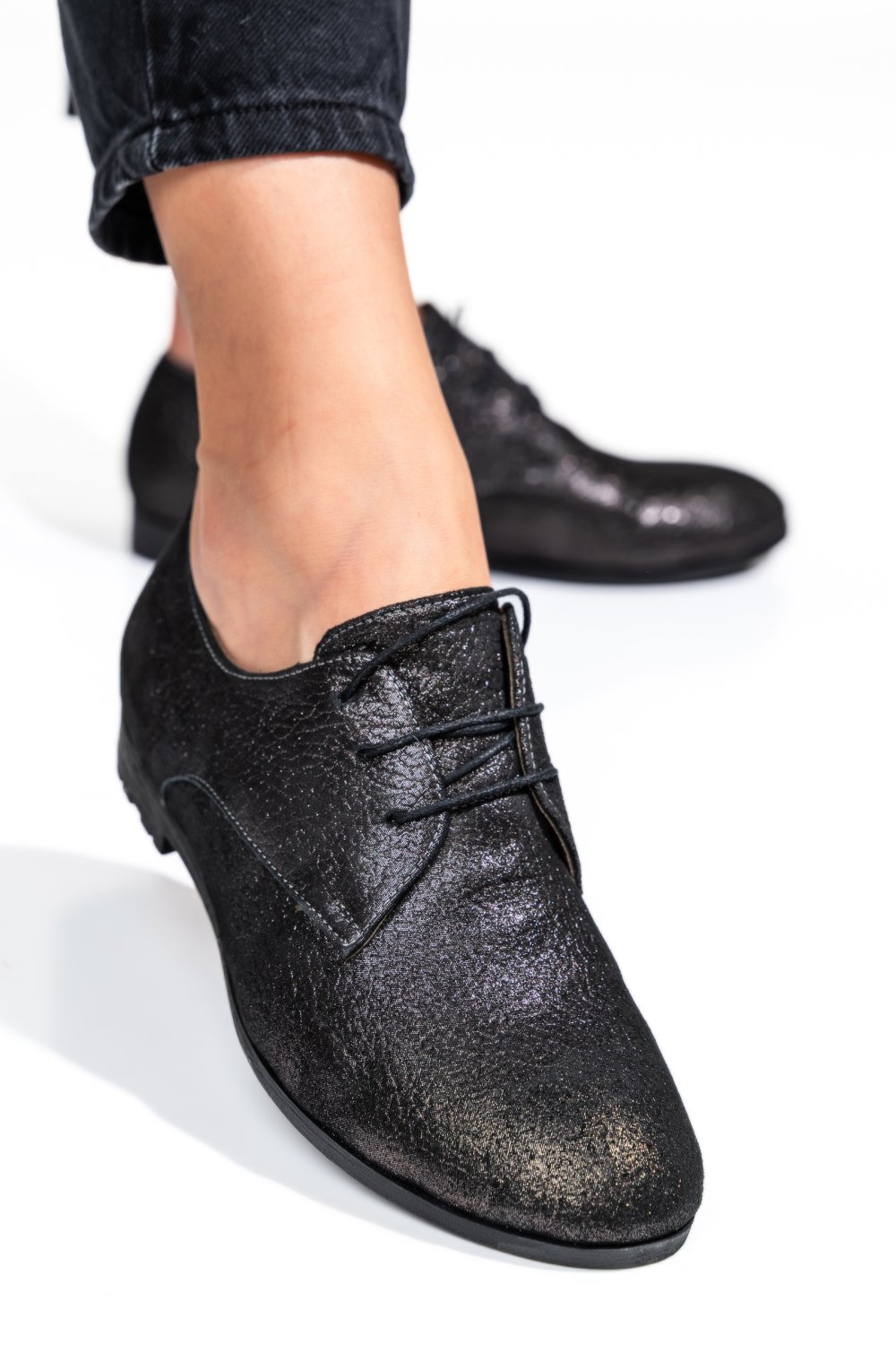 PANTOFI GRI PIELE NATURALA 0PC72