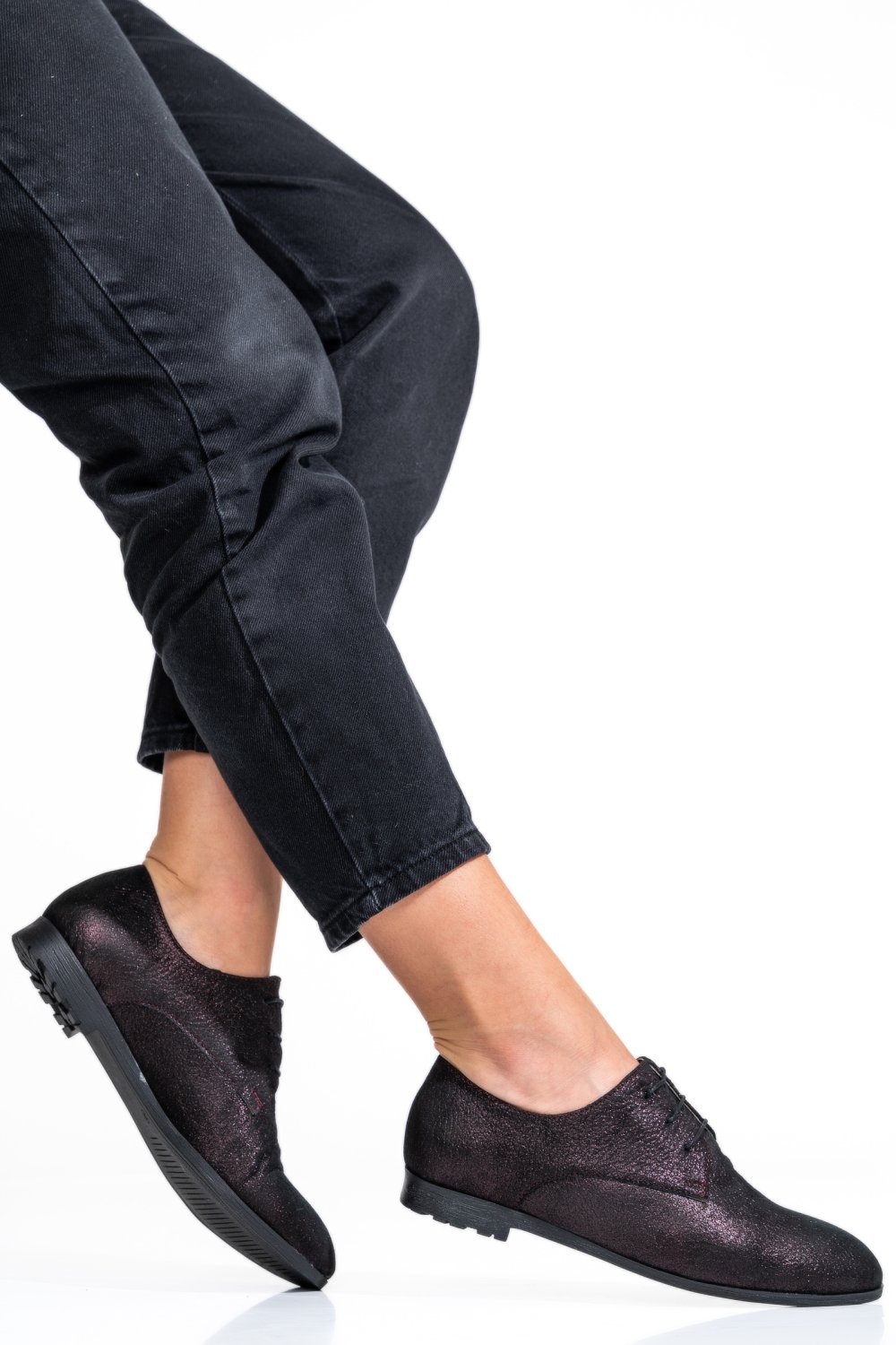 PANTOFI MOV PIELE NATURALA 0PC72