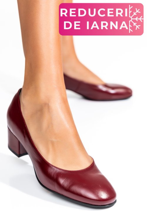 Pantofi visinii piele naturala 1pc301