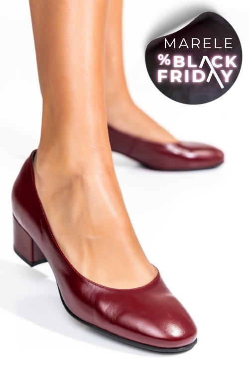 Pantofi visinii piele naturala 1pc301