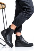 RIEKER, GHETE DAMA PIELE NATURALA NEGRE Y645100