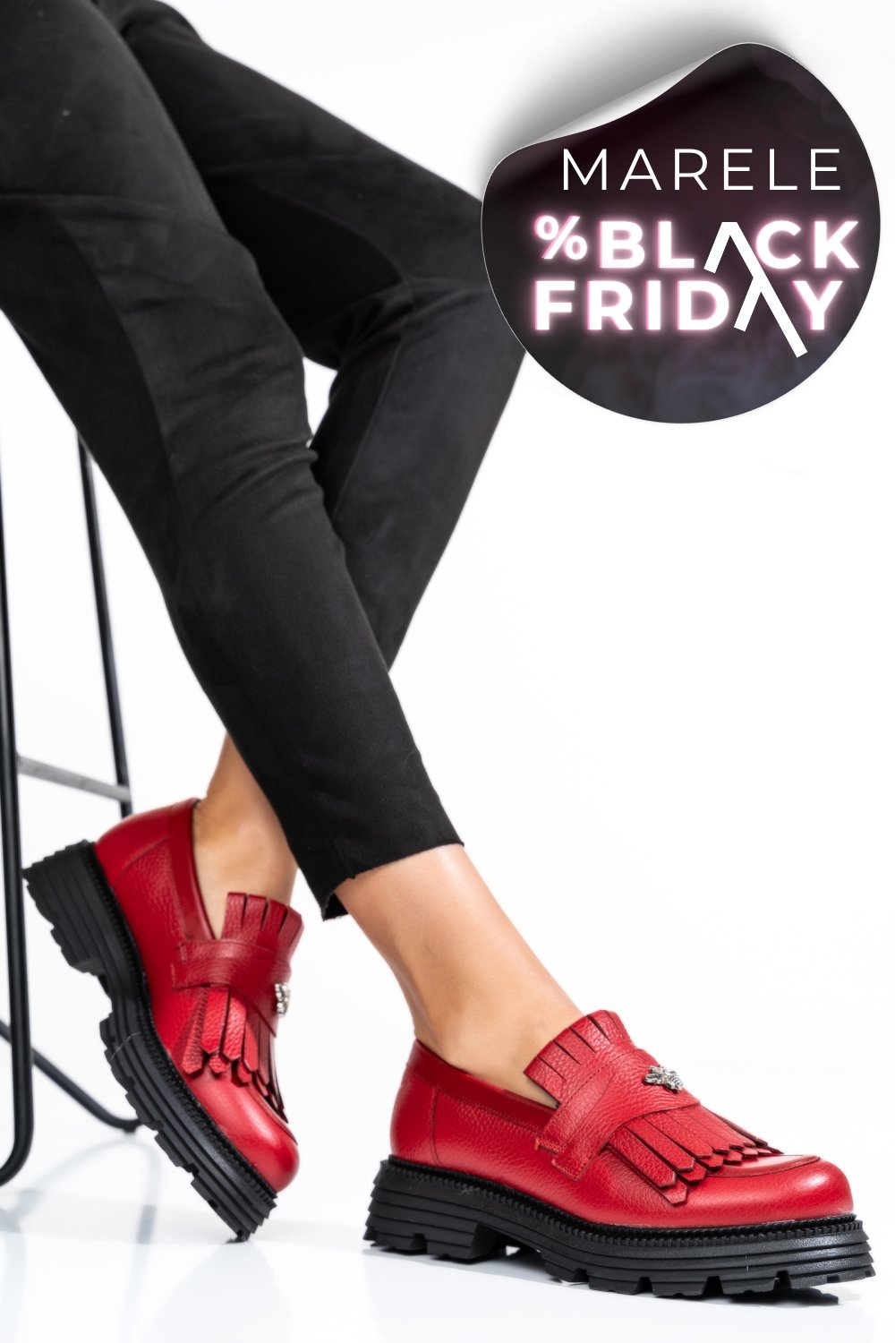 MOCASINI DAMA PIELE NATURALA ROSII 3S7795