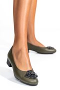 PANTOFI OLIVE PIELE NATURALA 2S7756BR