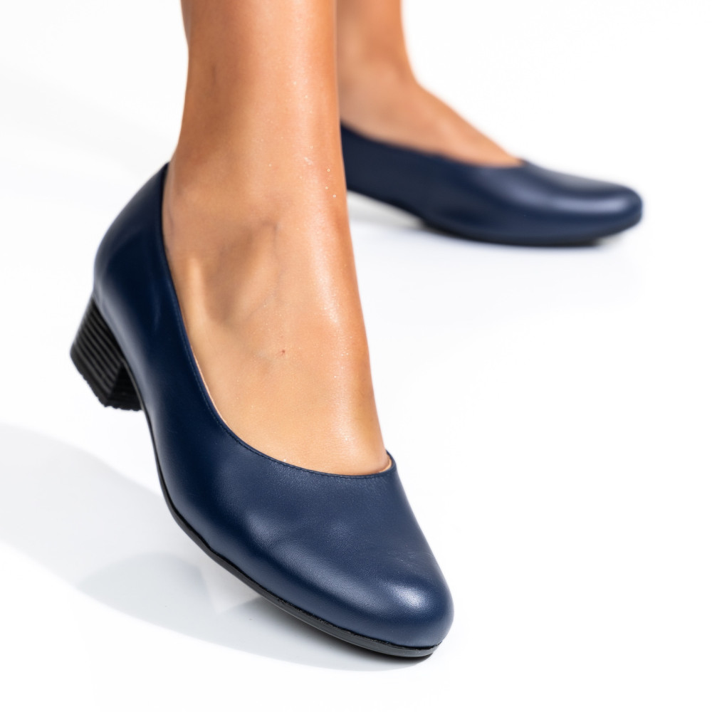 PANTOFI DAMA PIELE NATURALA BLEUMARIN TOC MIC 2S77040
