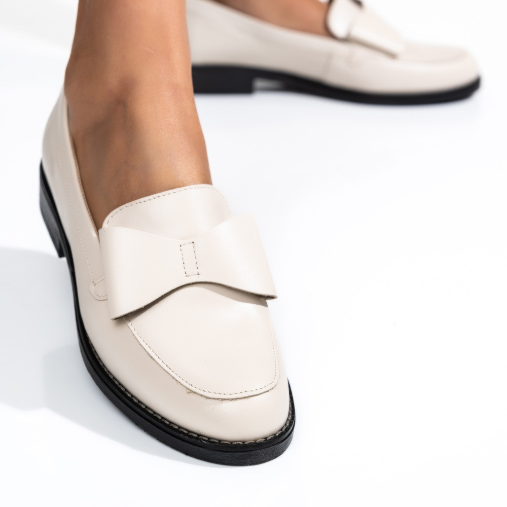 MOCASINI BEJ PIELE NATURALA 2S77110