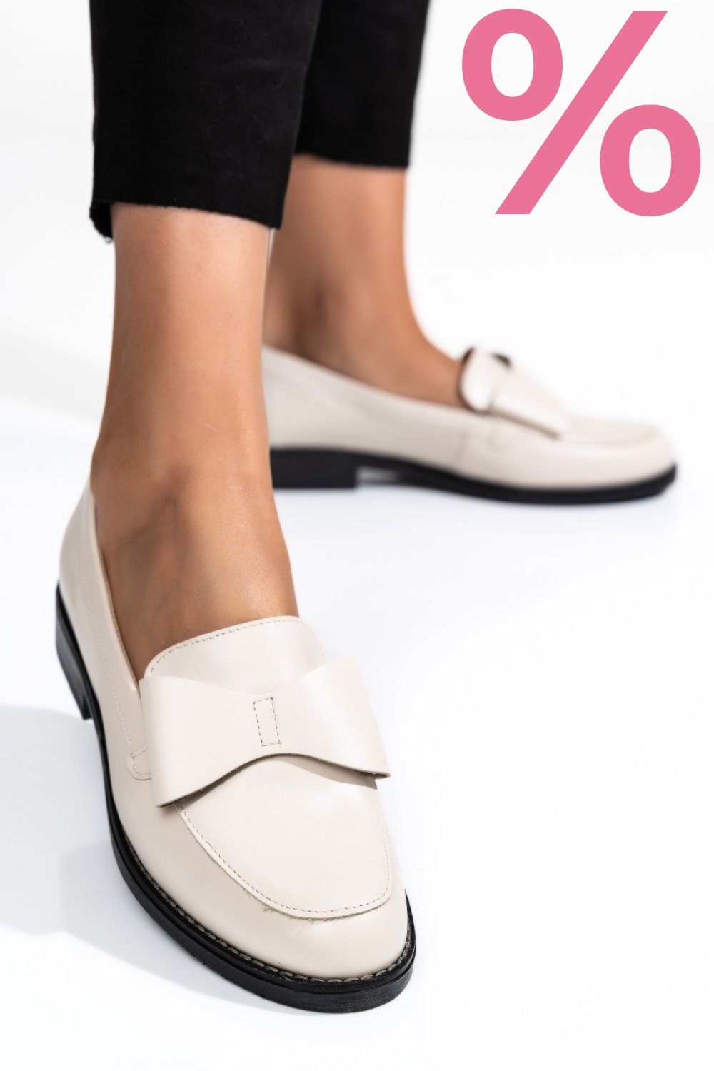 MOCASINI BEJ PIELE NATURALA 2S77110