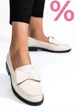 MOCASINI BEJ PIELE NATURALA 2S77110