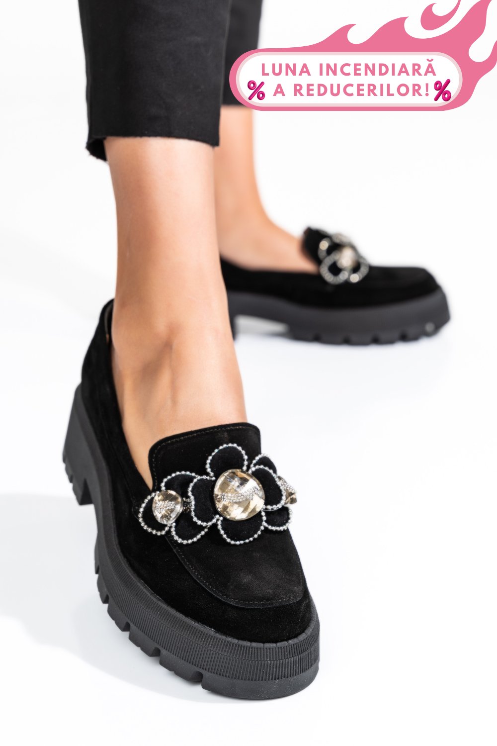MOCASINI NEGRI PIELE NATURALA INTOARSA 2S7723