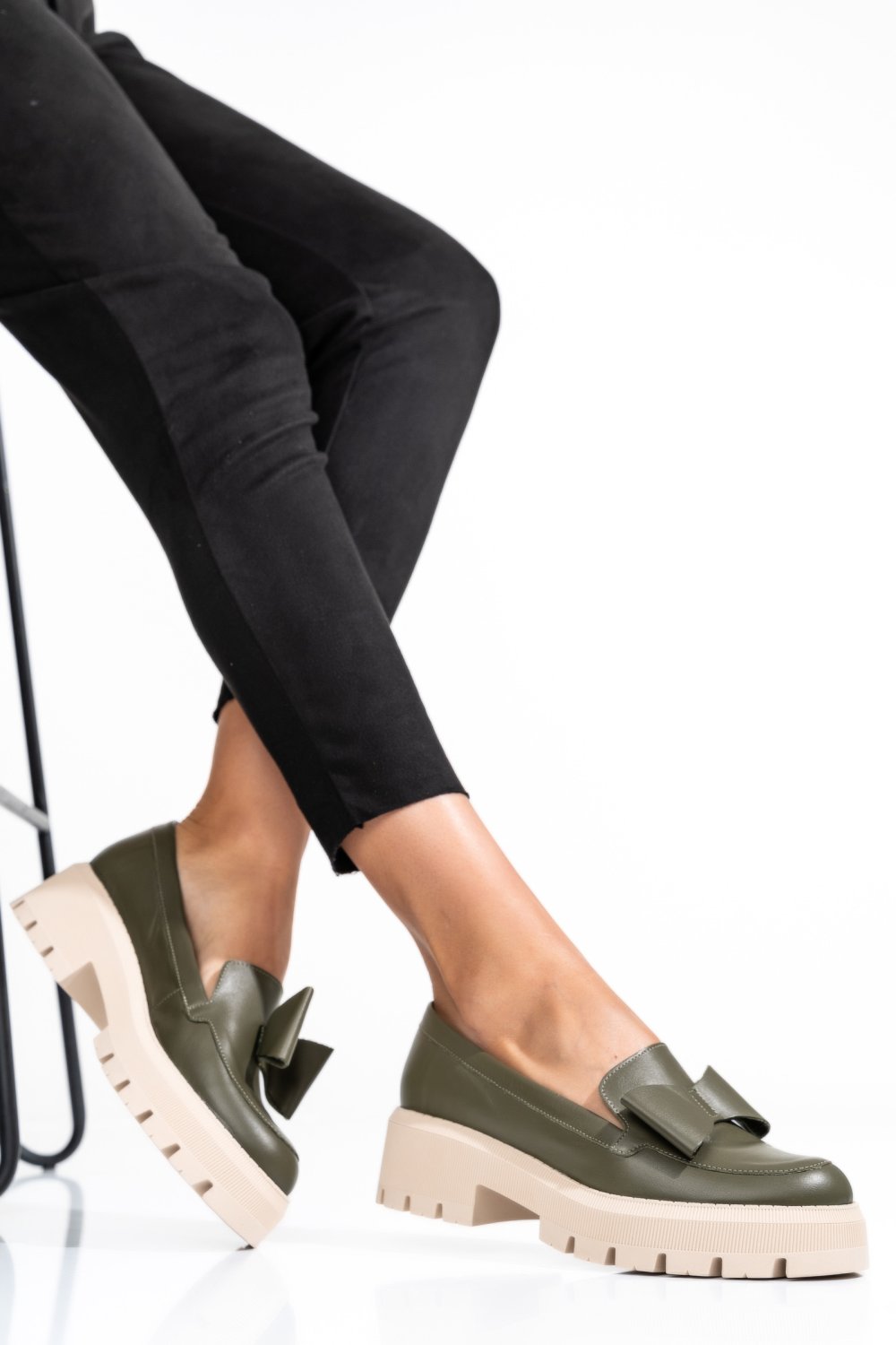 MOCASINI OLIVE PIELE NATURALA 2S77115