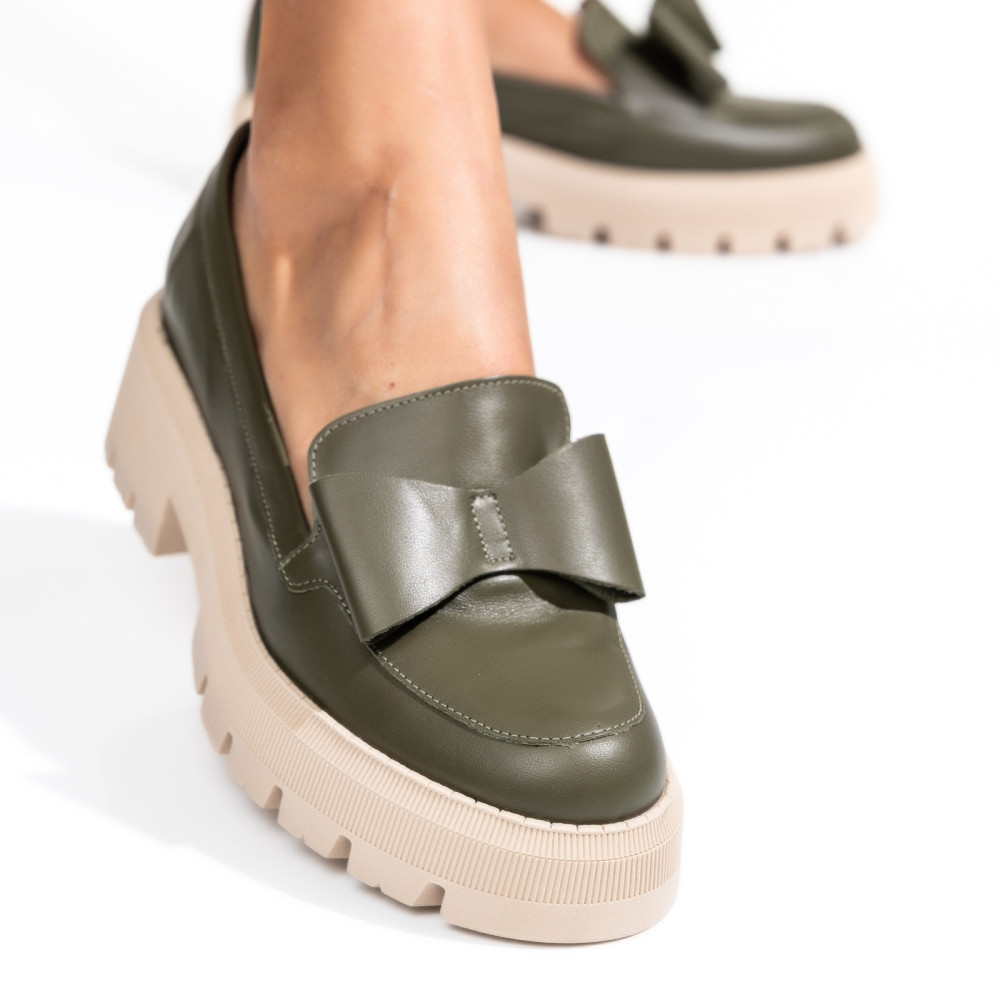 MOCASINI OLIVE PIELE NATURALA 2S77115