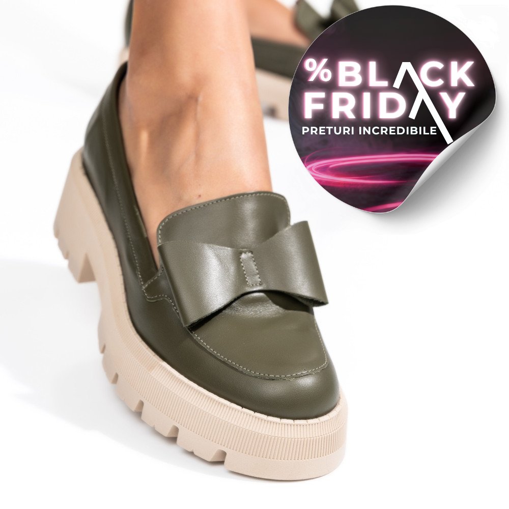 MOCASINI OLIVE PIELE NATURALA 2S77115