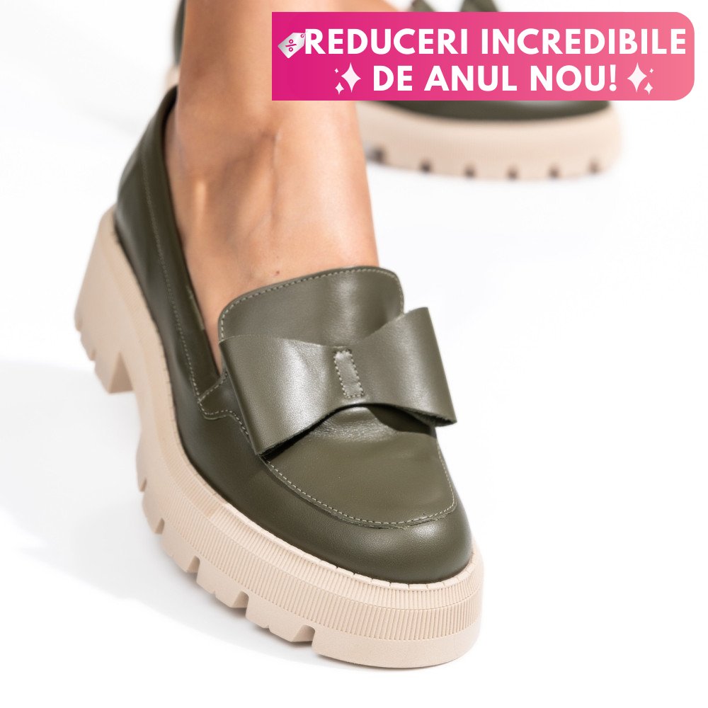 MOCASINI OLIVE PIELE NATURALA 2S77115