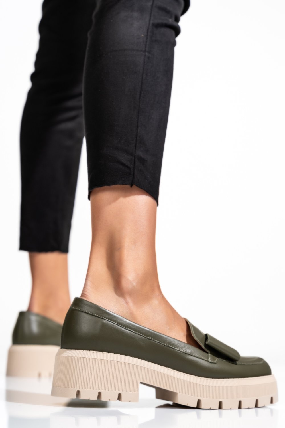 MOCASINI OLIVE PIELE NATURALA 2S77115