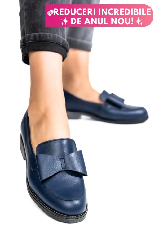 Mocasini femei piele naturala bleumarin 2s77110
