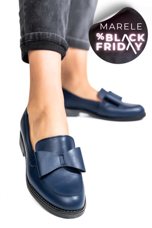 Mocasini femei piele naturala bleumarin 2s77110