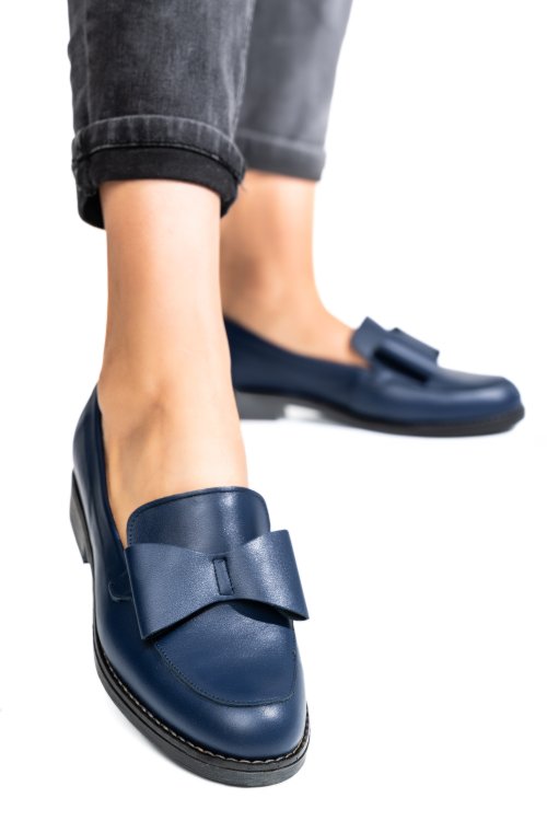 Mocasini femei piele naturala bleumarin 2s77110