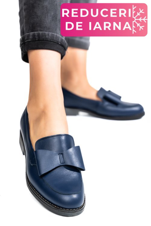 Mocasini femei piele naturala bleumarin 2s77110