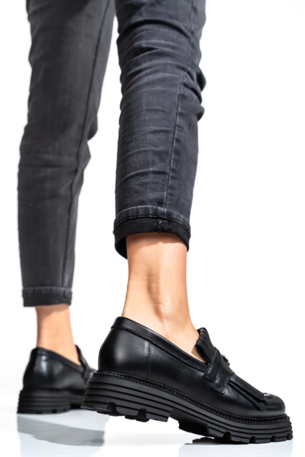 MOCASINI DAMA PIELE NATURALA BLACK 3S7795