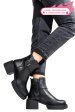 Ghete dama piele naturala negre cu toc mic 3s7794