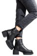 Ghete dama piele naturala negre cu toc mic 3s7794