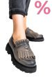 Mocasini dama piele naturala pewter 3s7795