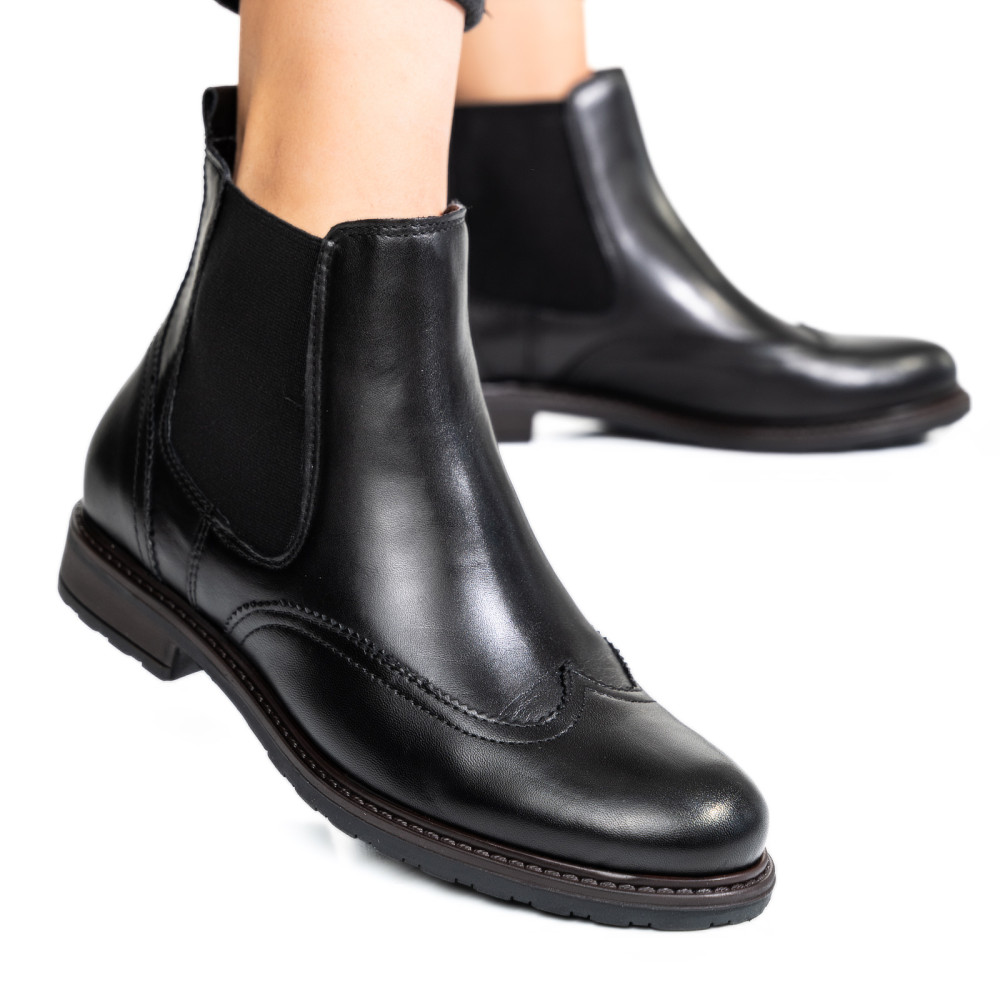 GHETE DAMA PIELE NATURALA NEGRE 6S77483