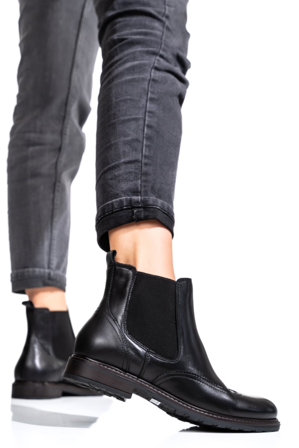 GHETE DAMA PIELE NATURALA NEGRE 6S77483