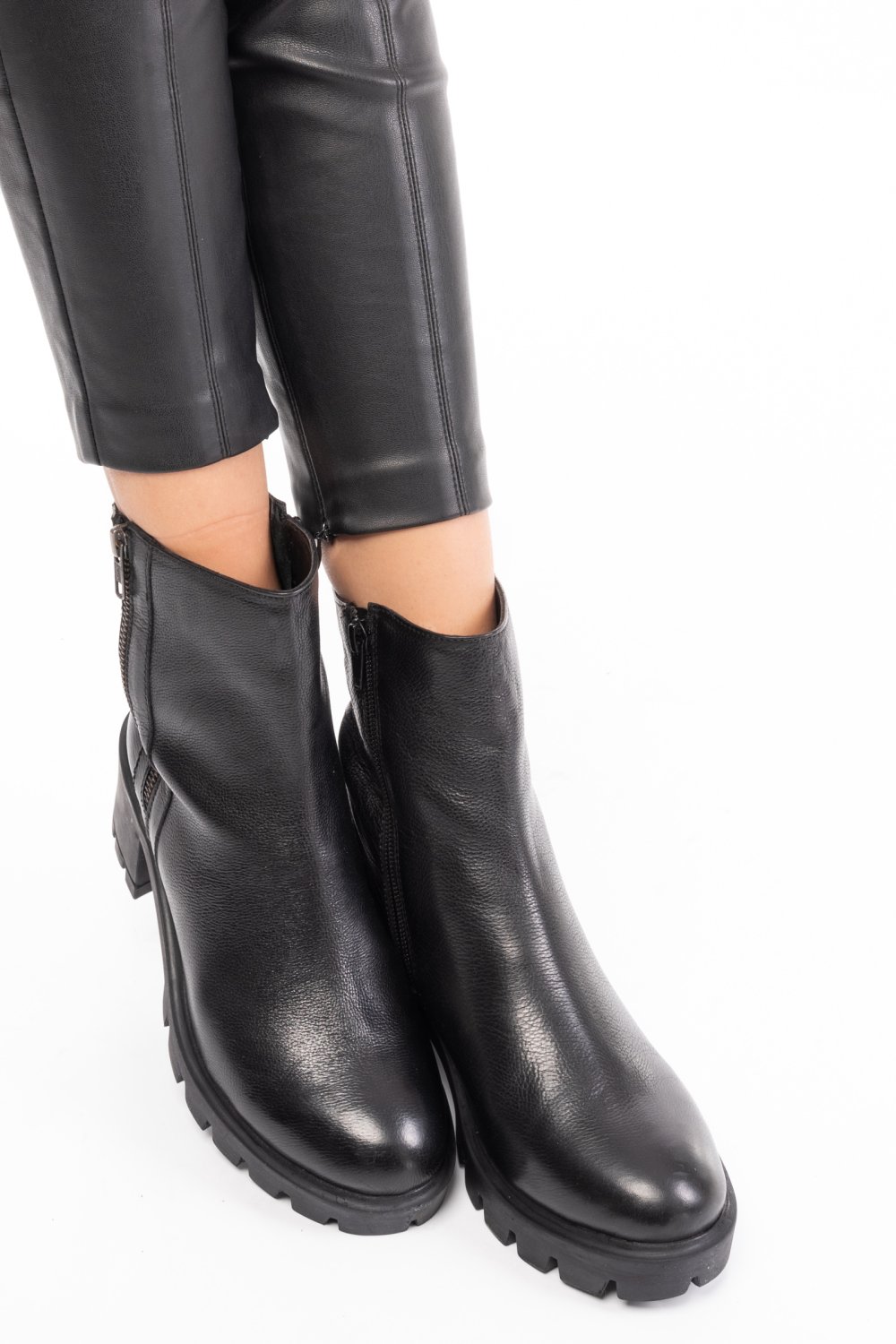 GHETE DAMA PIELE NATURALA NEGRE 7S77765