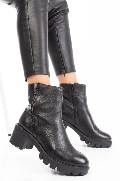 Ghete dama piele naturala negre 7s77765