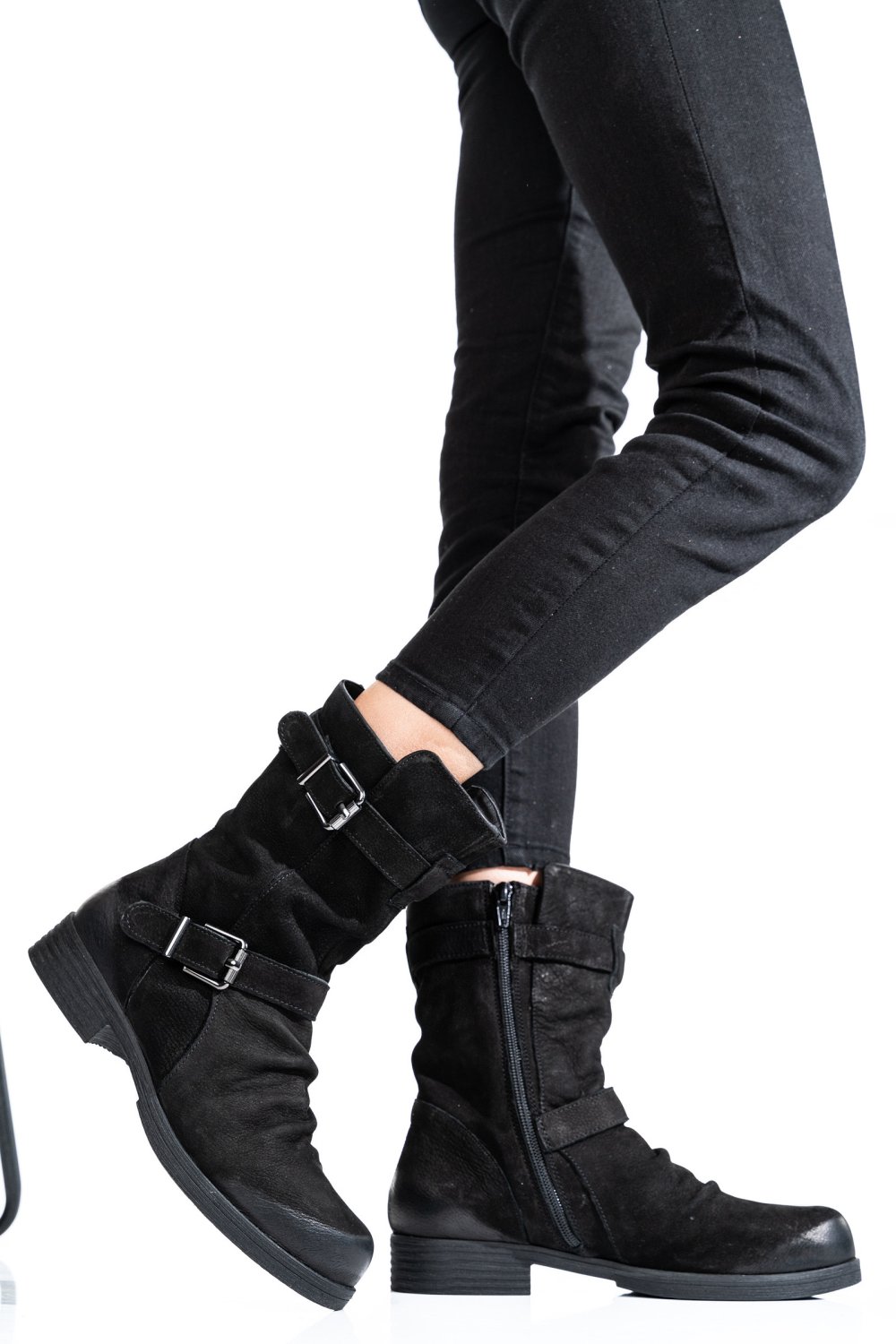 GHETE NEGRE PIELE NATURALA 1S77064